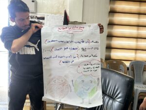 KnKスタッフの職員室へ見せに来てくれました